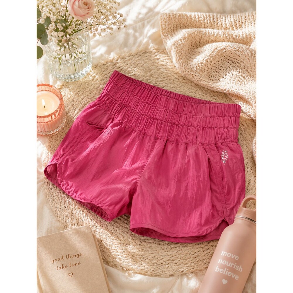Free People Movement Way Home Shorts Passion Fruit Pink Women’s Size S Active